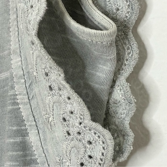 LILA P Sleeveless Cotton Embroidered Ruffle Bohemian Minimalist Dress XS - Picture 5 of 12